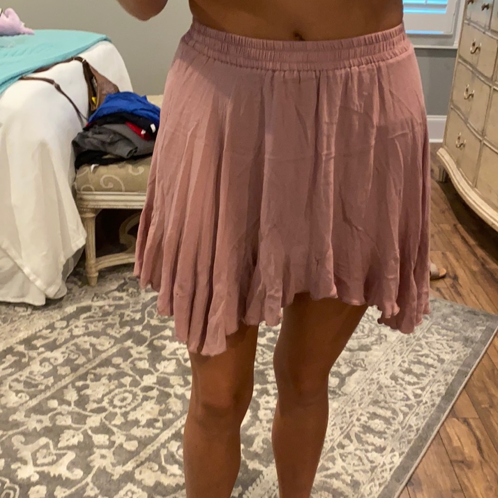 Pink flowy skirt